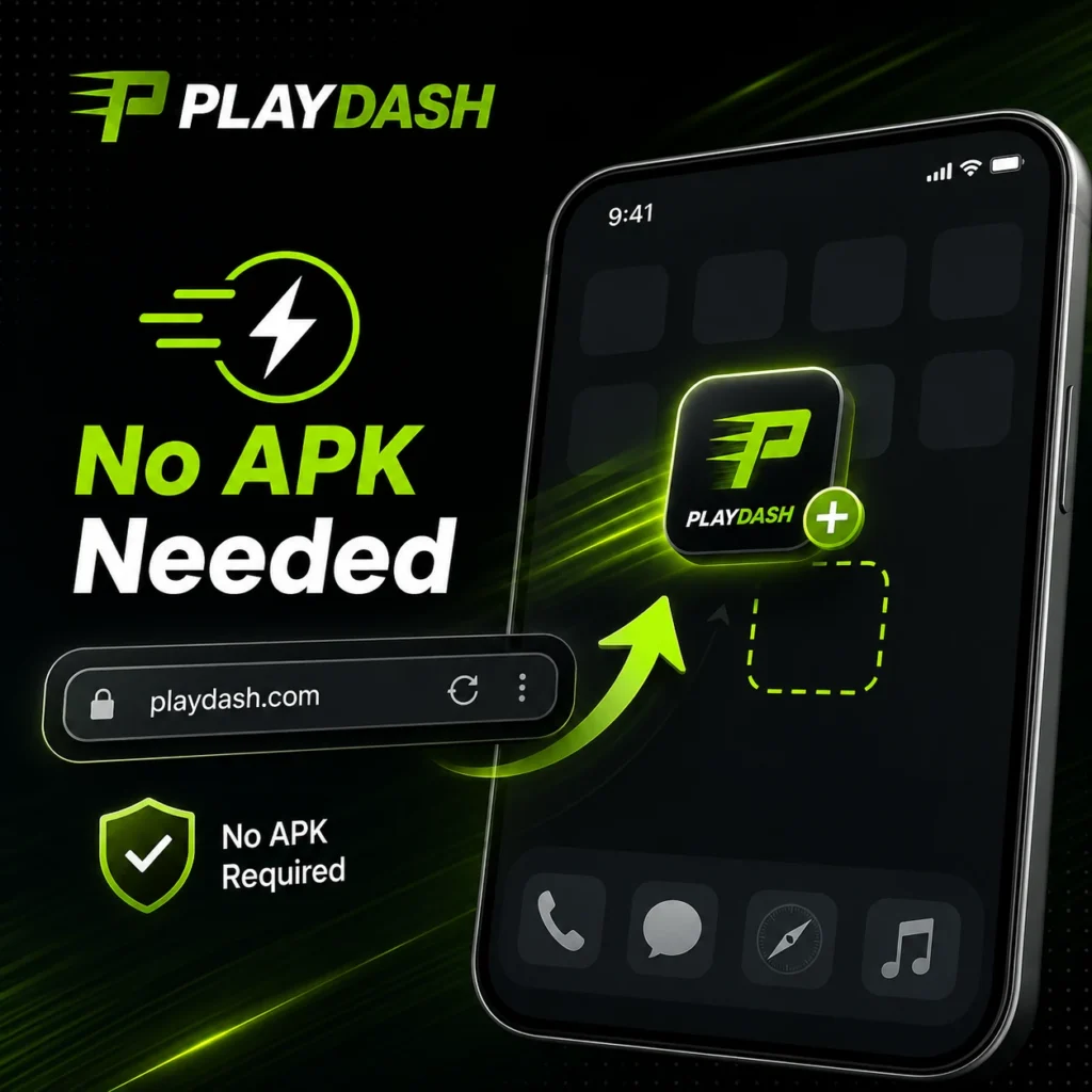 PlayDash mobile shortcut with no APK download required