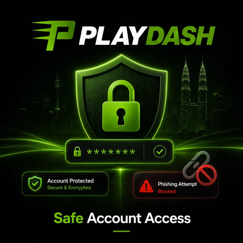 PlayDash secure account access and phishing protection