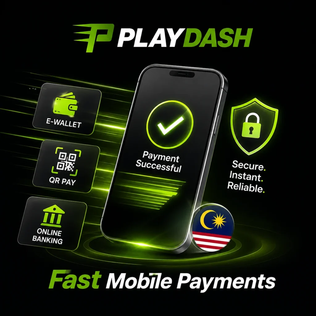 PlayDash Malaysia mobile payments with e-wallet QR and online banking