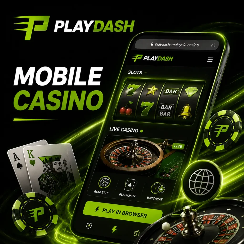 PlayDash mobile casino with slots and live table games